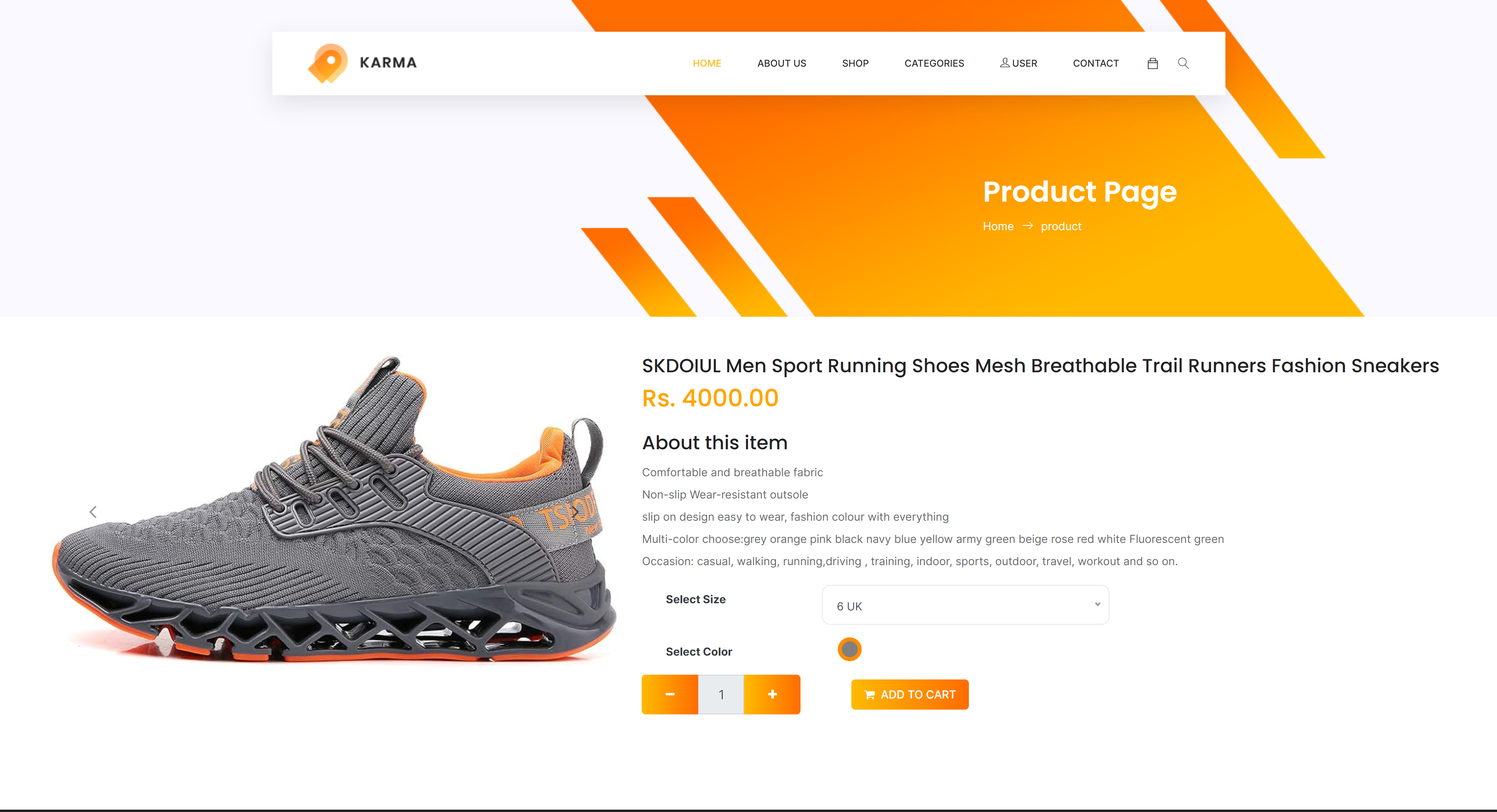 Kerma Shoe Ecommerce Store Project in Laravel